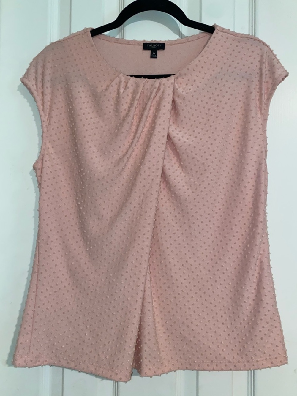 Talbots Peach Cap-Sleeve Textured Blouse‎